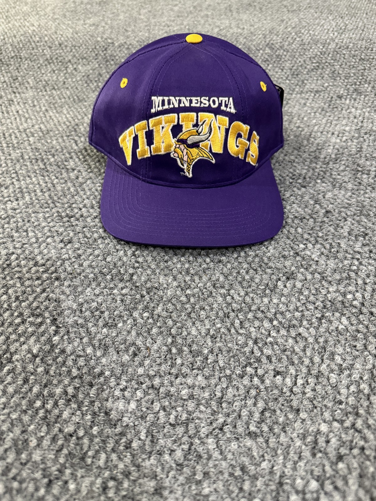 Vintage Minnesota Vikings Hat Cap Snap Back One Size Purple NFL Football Starter