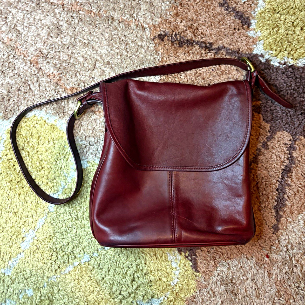 Vintage 1995 Coach Red Whitney Bag Style 4115 Crossbody Bag Gold Hardware