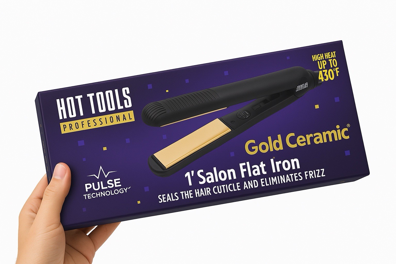 Hot Tools  Dual Voltage Professional 1” 24K Gold Ceramic Flat Iron