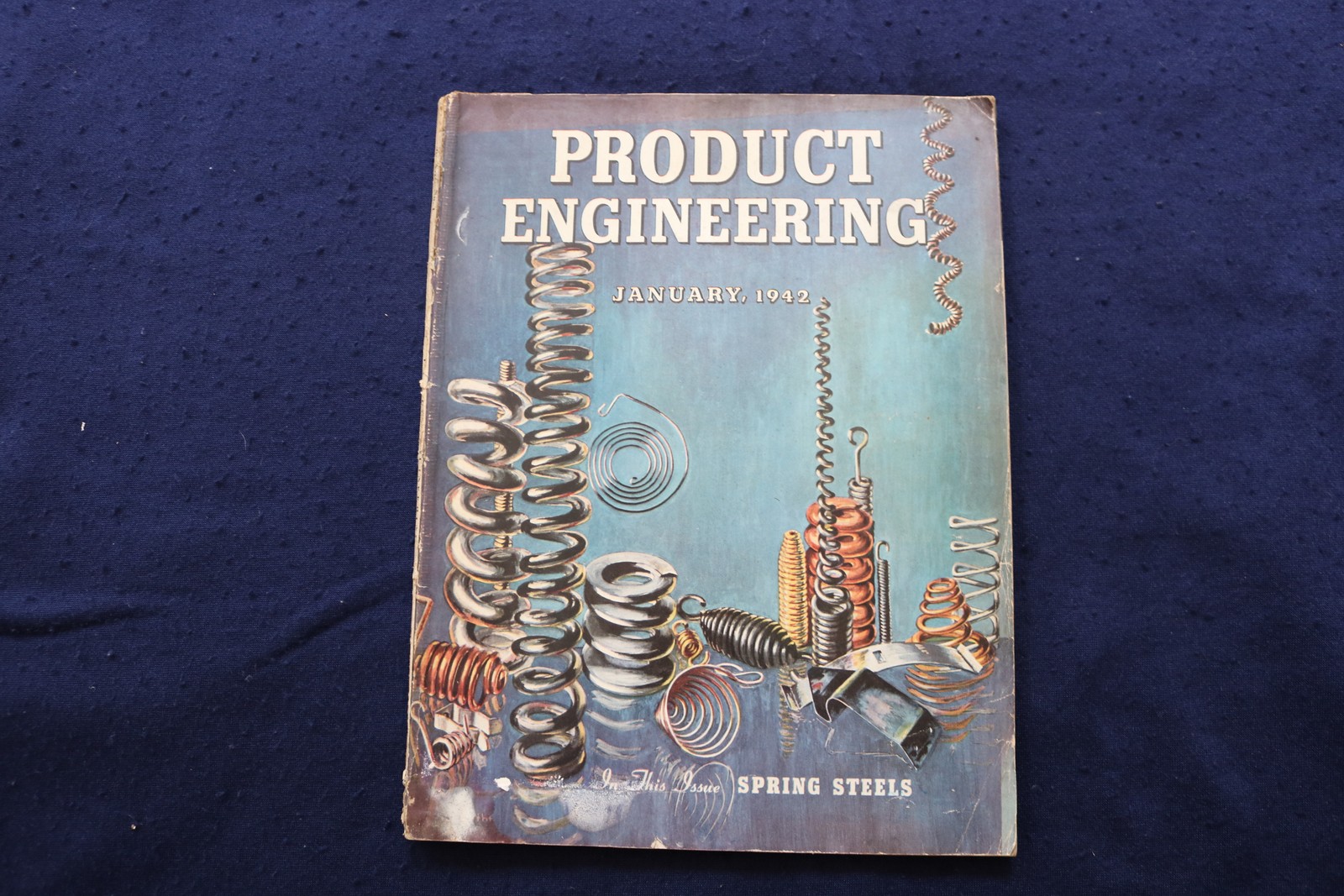 1942 JANUARY PRODUCT ENGINEERING MAGAZINE - SPRING STEELS COVER - E 31106
