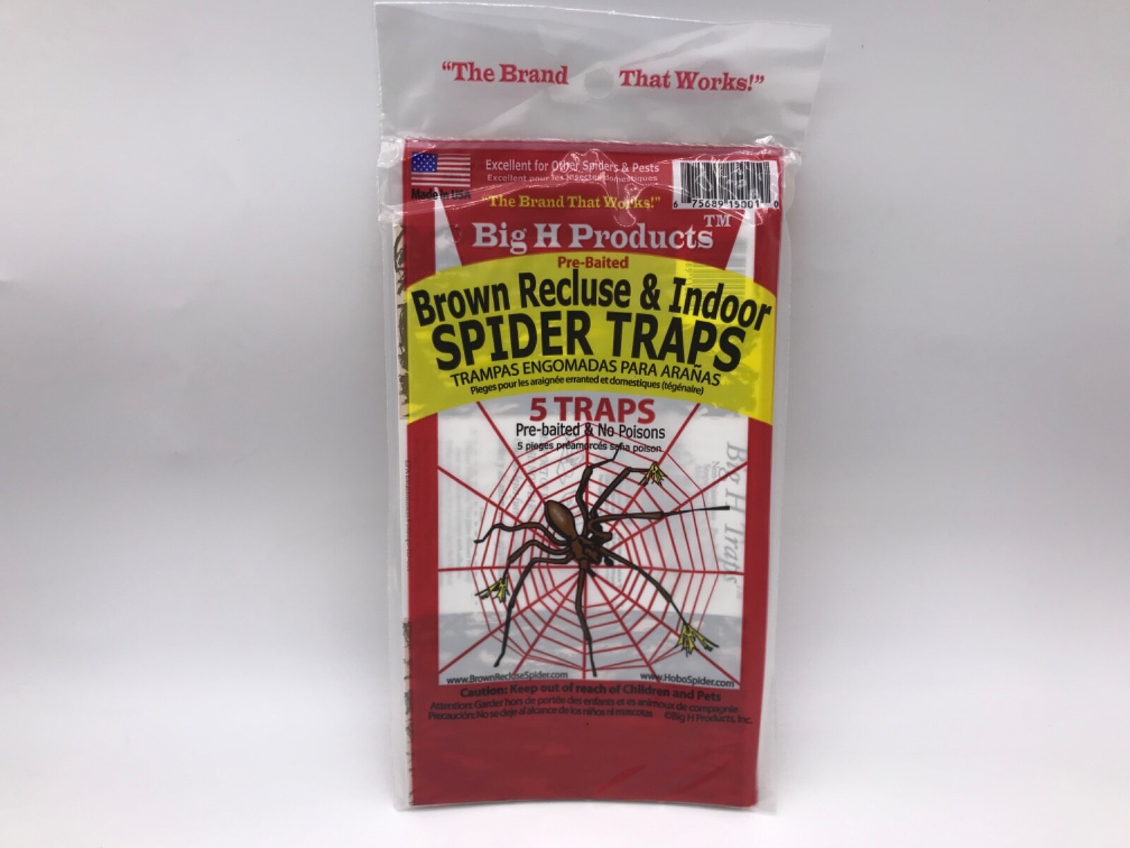 Big H Products Brown Recluse and Indoor Spider Traps 5-Pack 