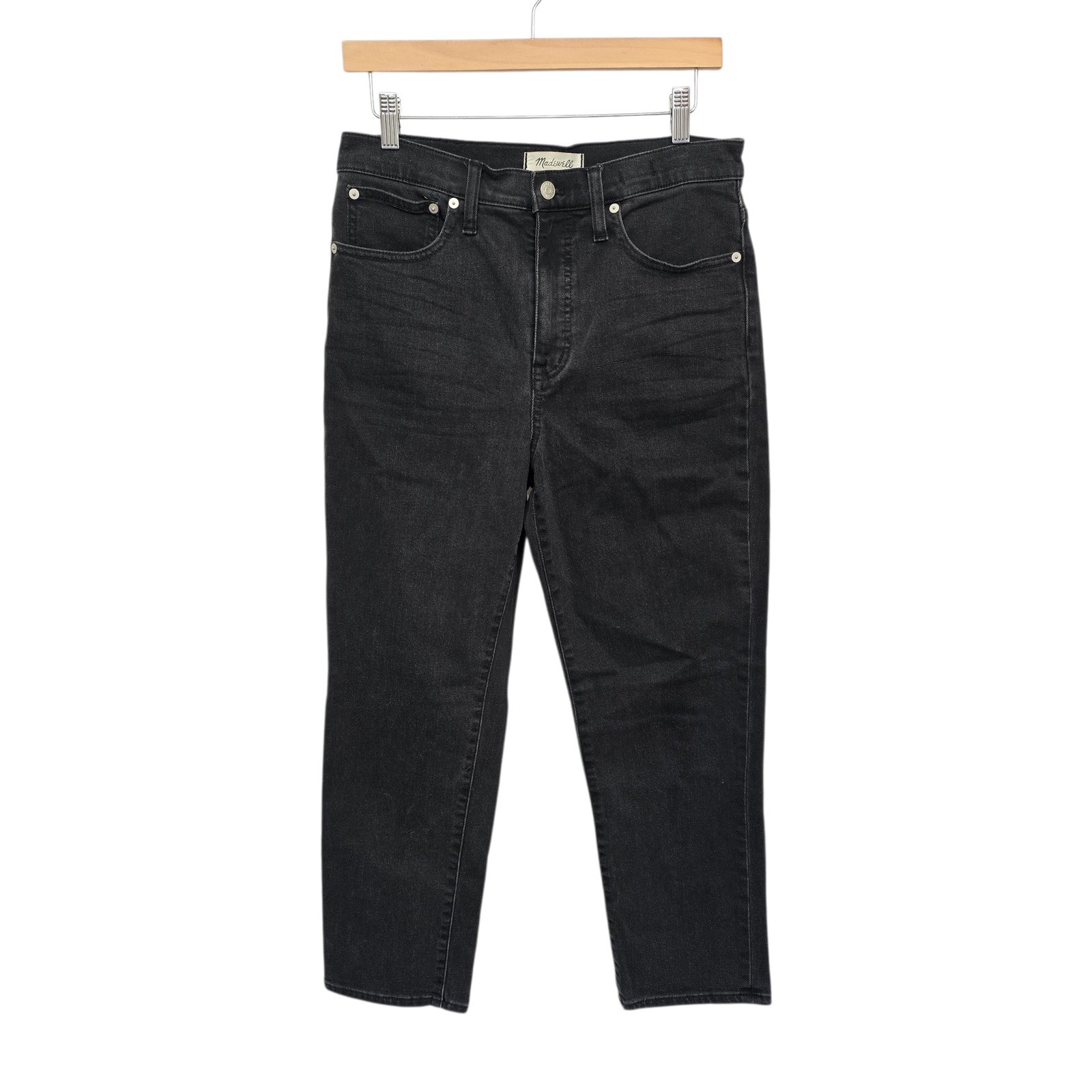 Madewell Classic Straight Jean Black Wash Women\'s Size 28