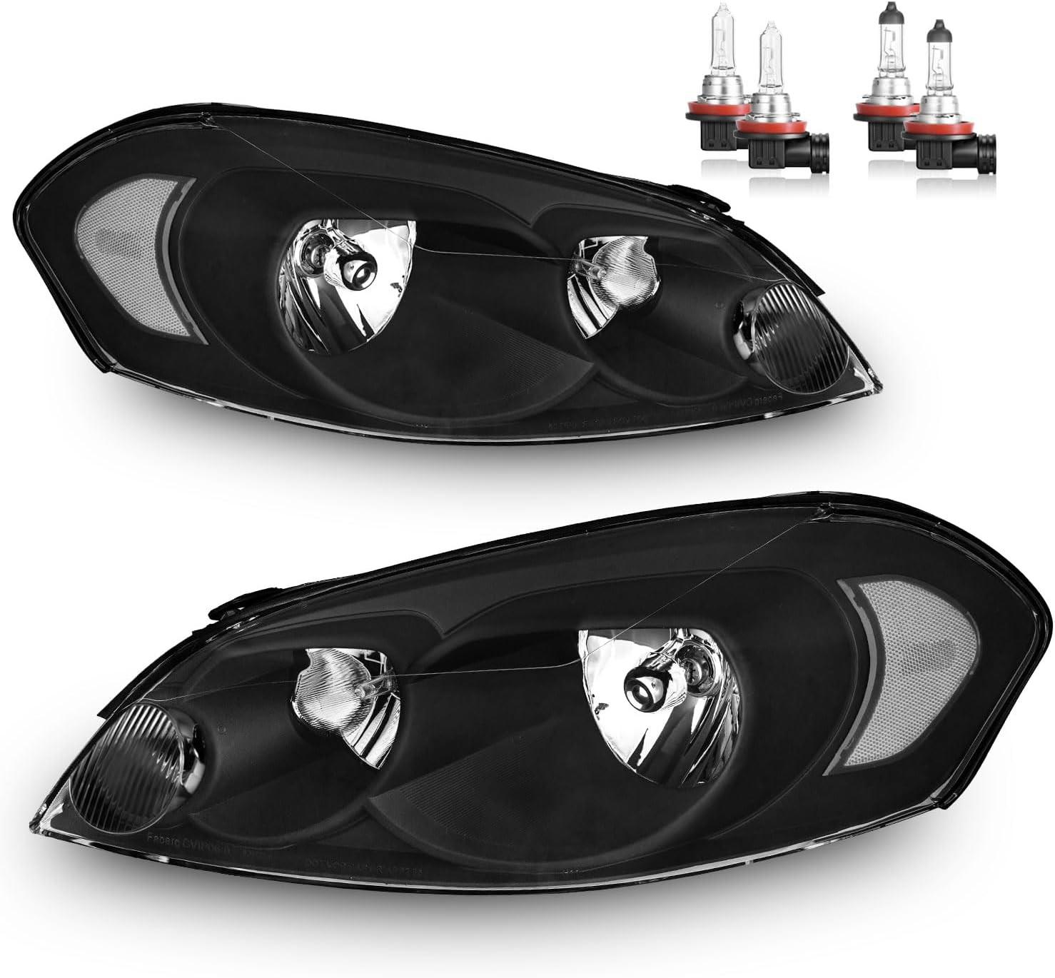 2006-2016 Chevy Impala Limited Monte Carlo Headlights Assembly Pair Left Right 2006-2016 Chevy Impala Limited Monte Carlo Headlights Assembly Pair Left Right