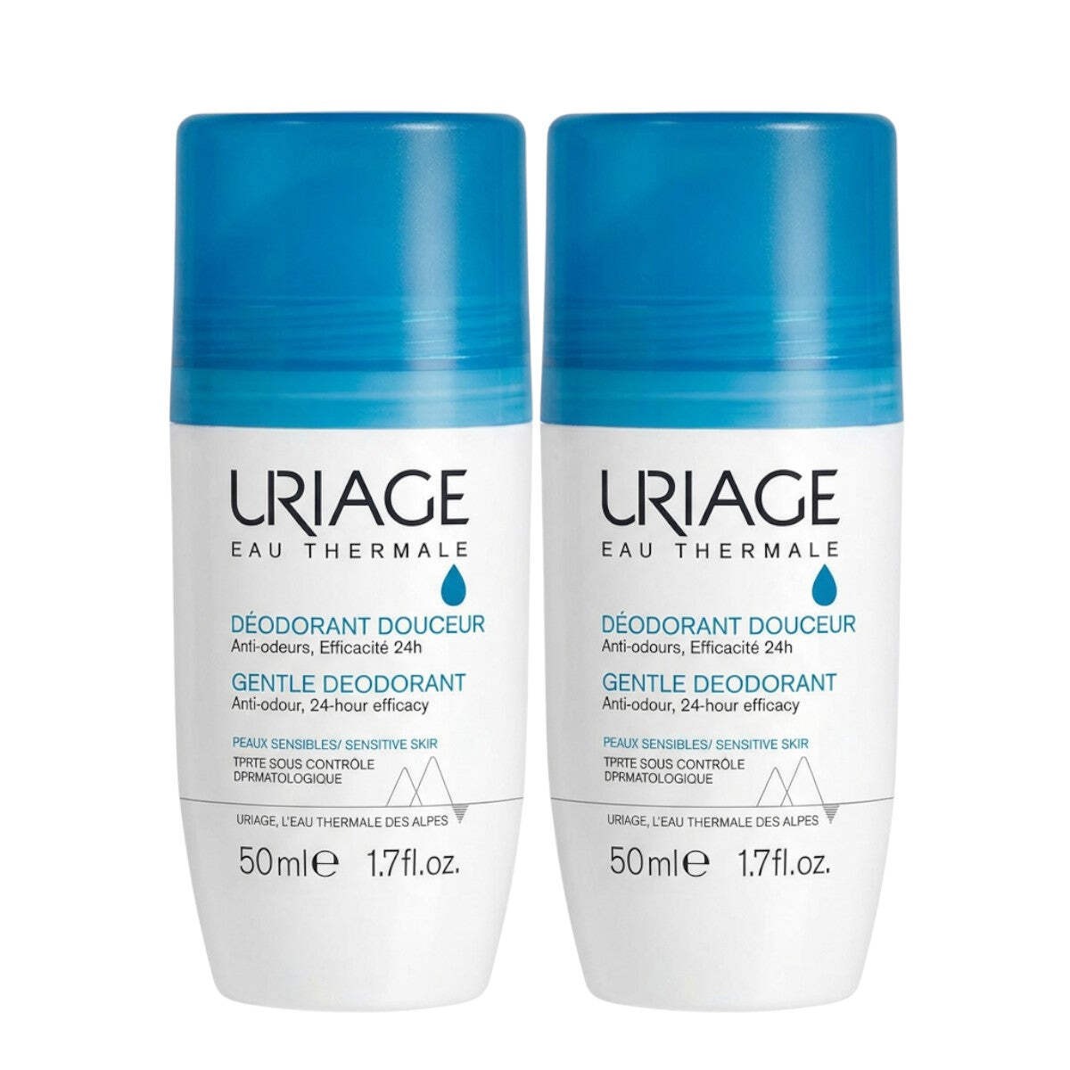 Uriage Eau Thermale Gentle Deodorant Sensitive Skin 2 x 50ml
