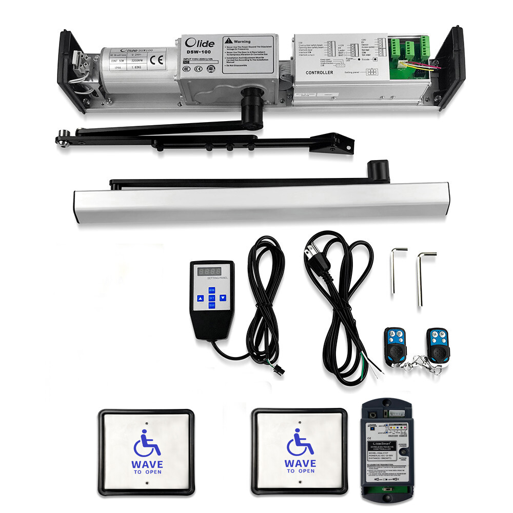 ADA  Automatic  Door Opener  for  Handicapped  with  wave to open  buttons