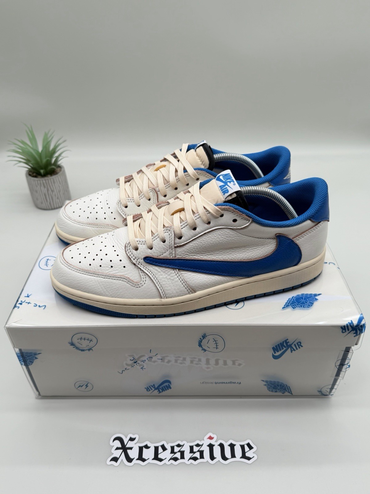 Nike Air Jordan 1 Low Travis Scott Fragment Military Blue DM7866-104 Size 10.5