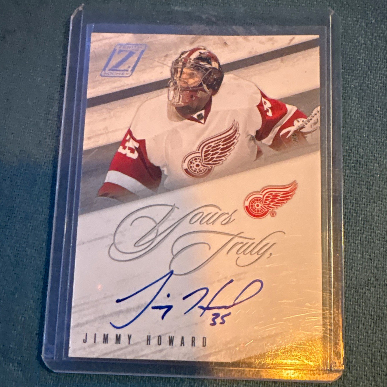 Panini 2010-11 Zenith Yours Truly Autographs Jimmy Howard Auto #JH Red Wings Panini 2010-11 Zenith Yours Truly Autographs Jimmy Howard Auto #JH Red Wings