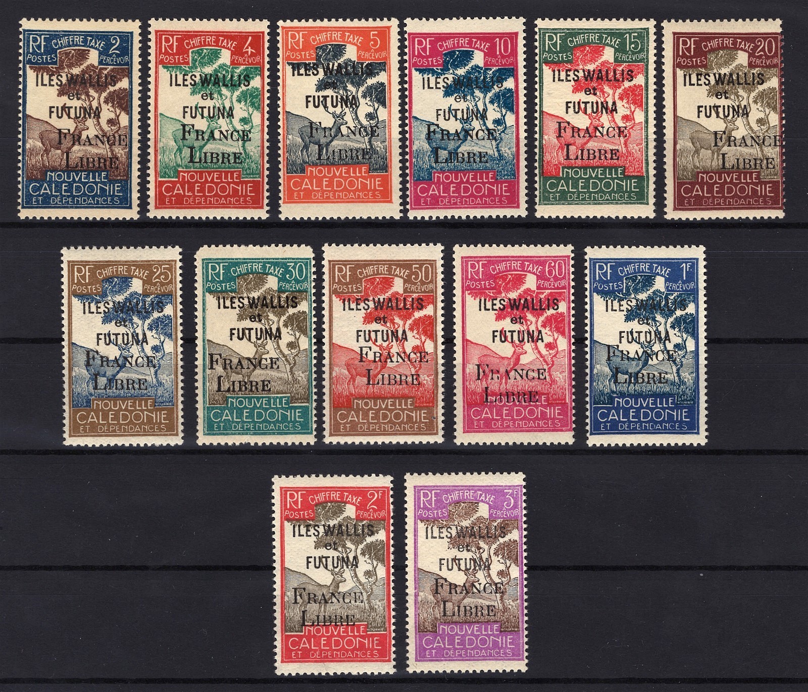Wallis & Futuna J24-J36 MNH France Libre Postage Dues ZAYIX 0625S0322