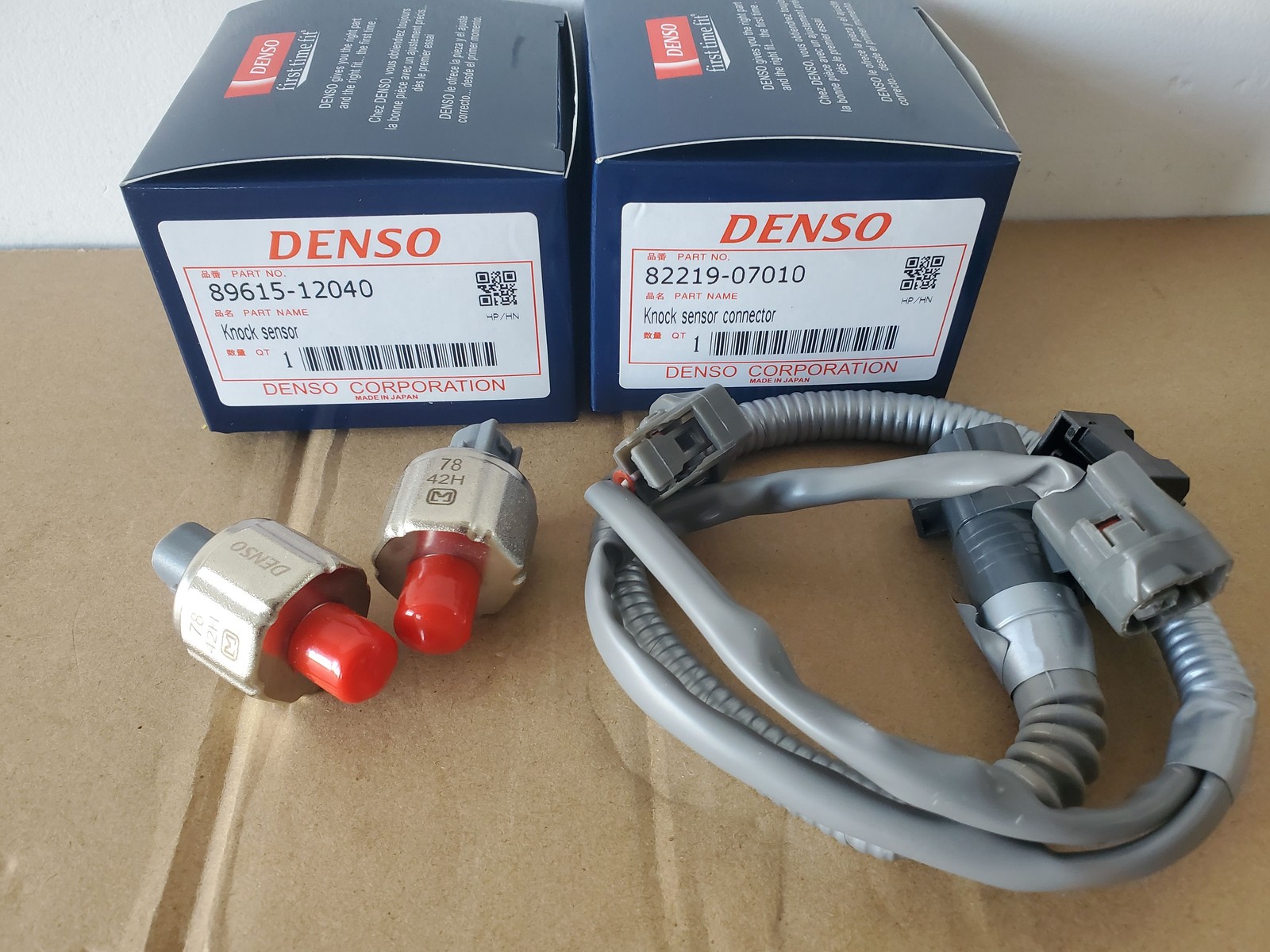 DENSO 2PCS Knock Sensor w/ Harness Fits For Lexus Avalon Camry LEXUS ES300