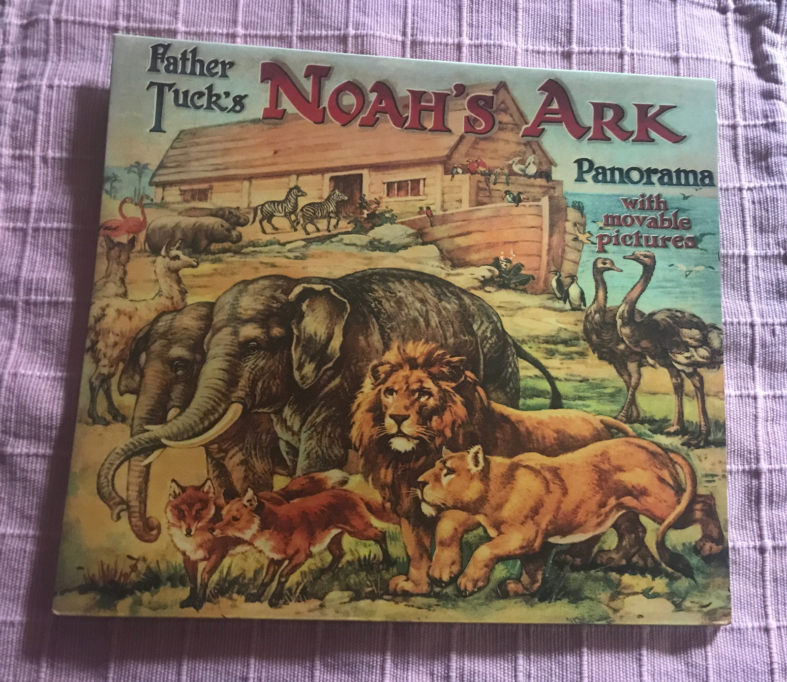 Father Tuck\'s Noah\'s Ark Panorama Fold-out Book with 15 Movable Pictures 1997