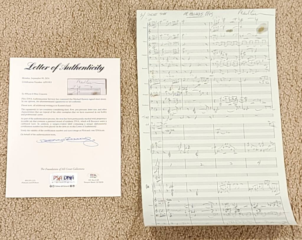 Mr. Holland\'s Opus Original Movie Score Michael Kamen PSA DNA Signed Autograph