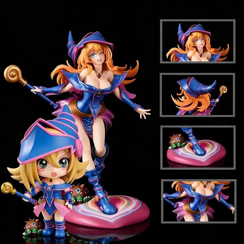 H28CM Yu-Gi-Oh Black Magician Girl Figure GK Statue Collectibles Toys Xmas Gift
