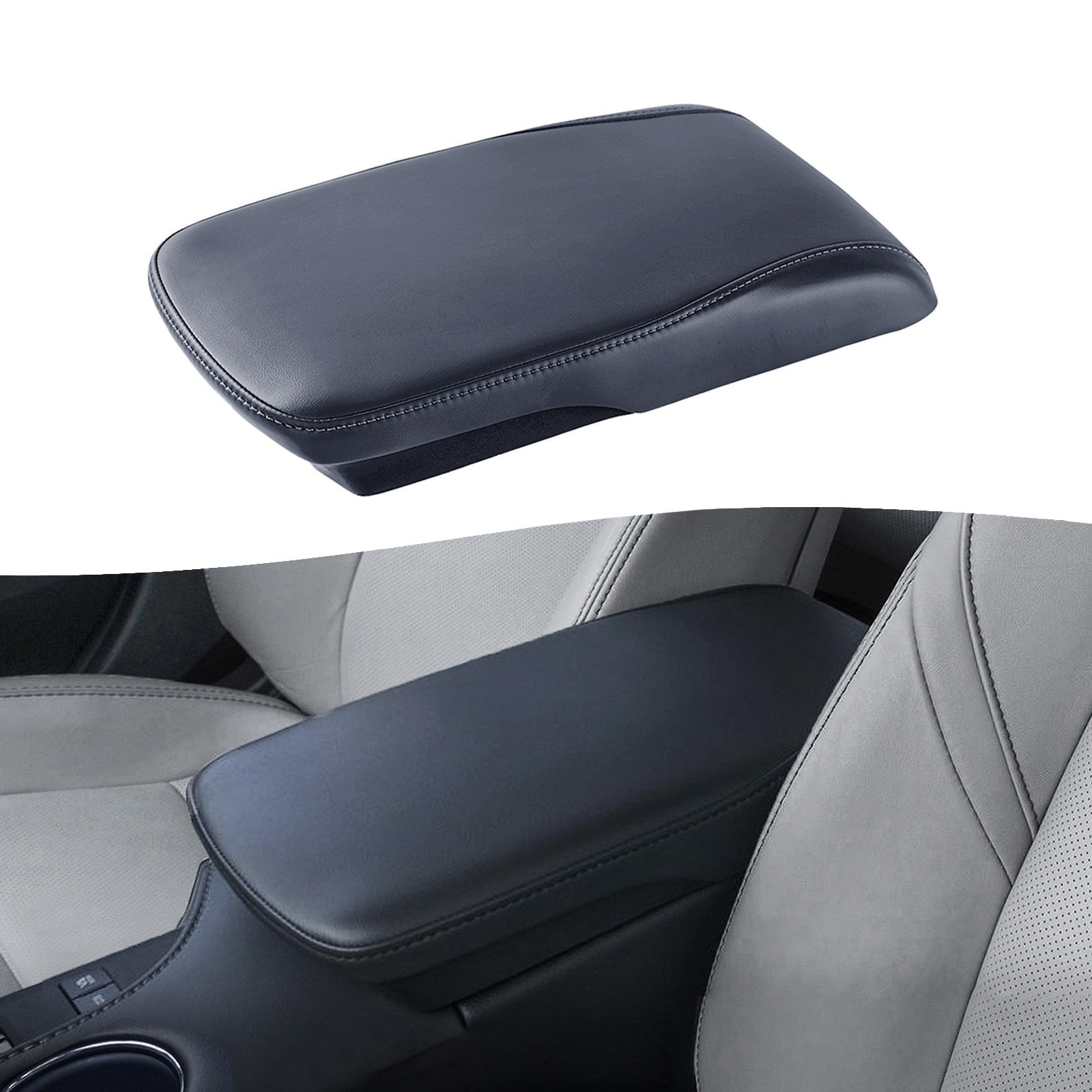 Fits 2013-2018 Toyota Avalon Vinyl Leather Center Console Lid Cover Dark Gray Fits 2013-2018 Toyota Avalon Vinyl Leather Center Console Lid Cover Dark Gray