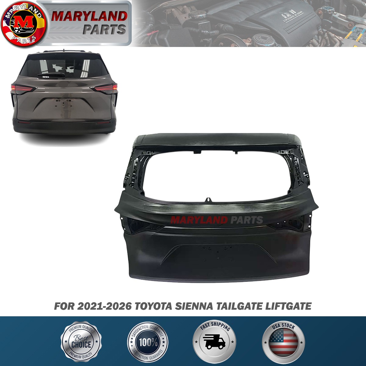 For 2021-2026 Toyota Sienna Tailgate Liftgate For 2021-2026 Toyota Sienna Tailgate Liftgate