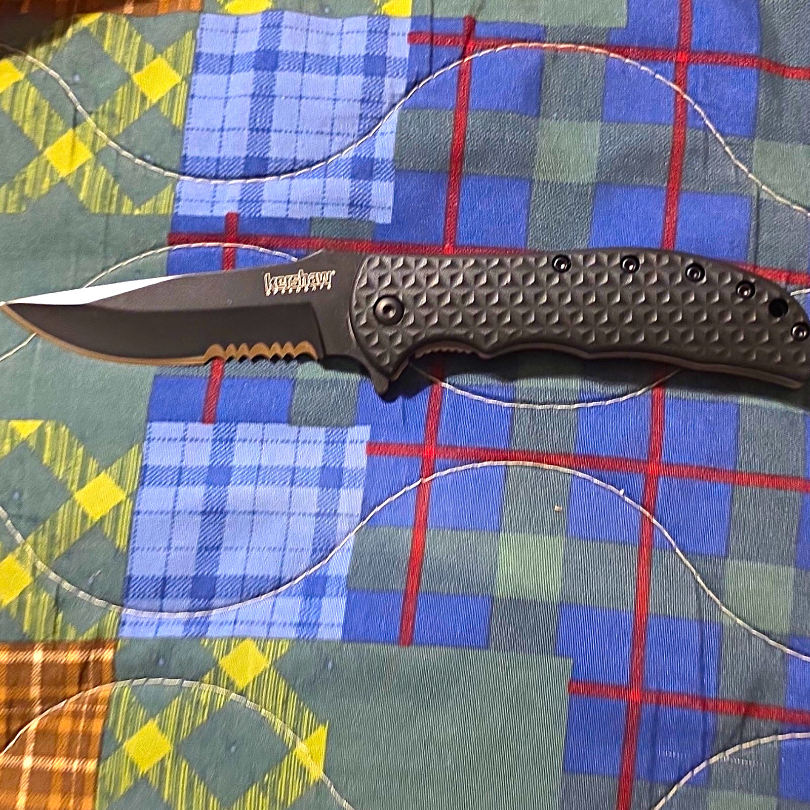 Kershaw Clash Black Assisted Drop Point Pocketknife SS Combo Liner Clip