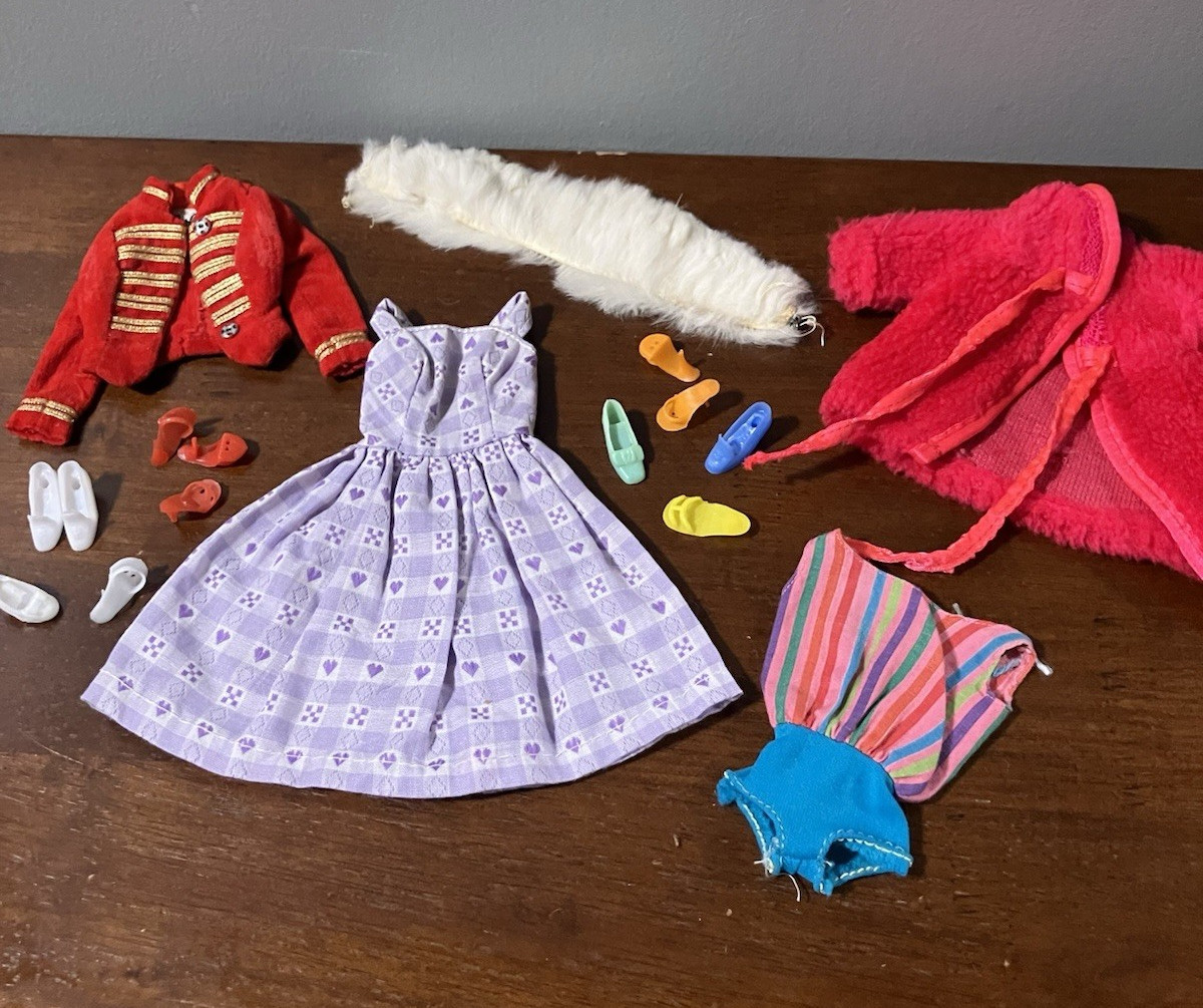 Vintage Mattel Barbie Clothing & Shoes Lot Some TLC