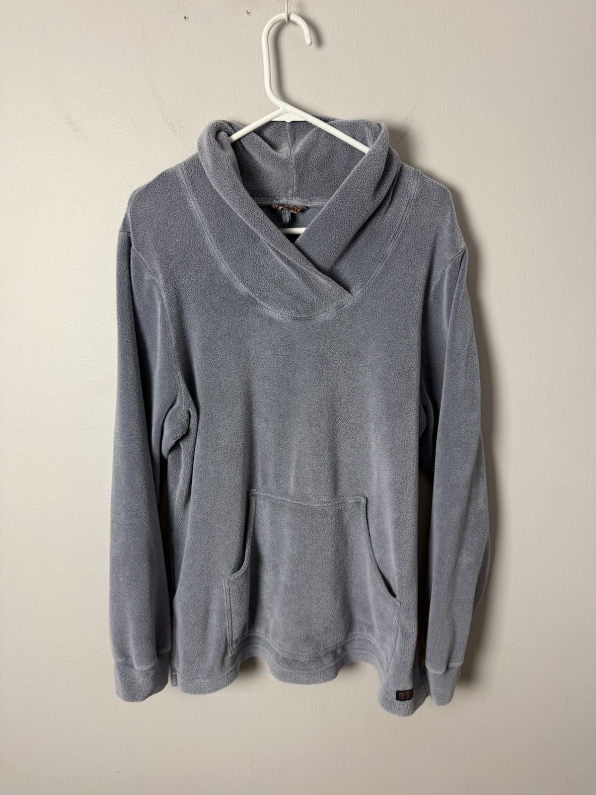 Vintage Gramicci Men\'s L Gray Fleece Pullover Jacket Shawl Collar USA Vintage Gramicci Men\'s L Gray Fleece Pullover Jacket Shawl Collar USA