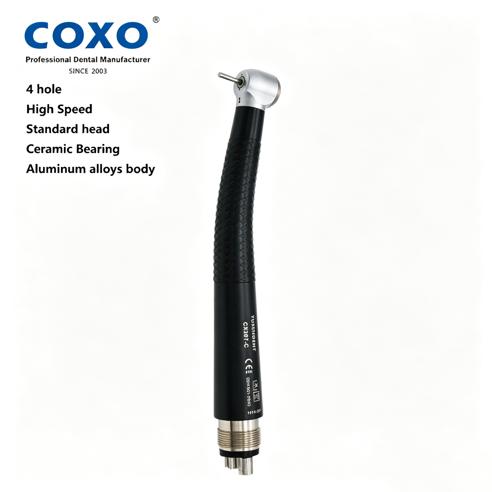 US COXO Dental 4 Holes High Speed Handpiece Air Turbine CX207-C Anti-retraction