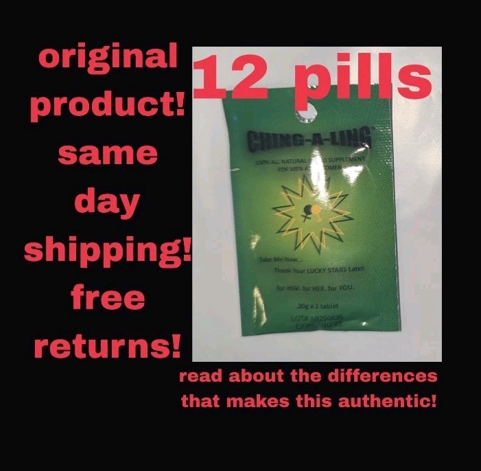 12 pills ORIGINAL Ching A Ling Male Enhancement Herbal Supplement Authentic
