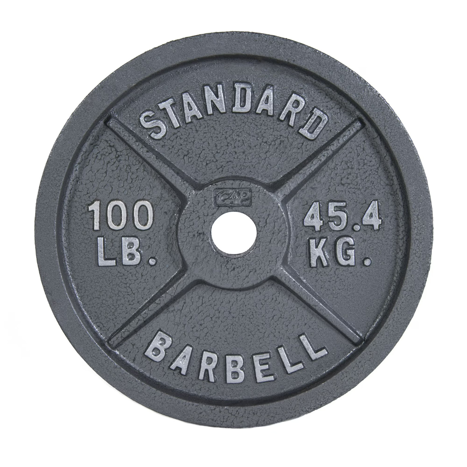 CAP Barbell Gray Olympic Cast Iron Weight Plate, 100 lb