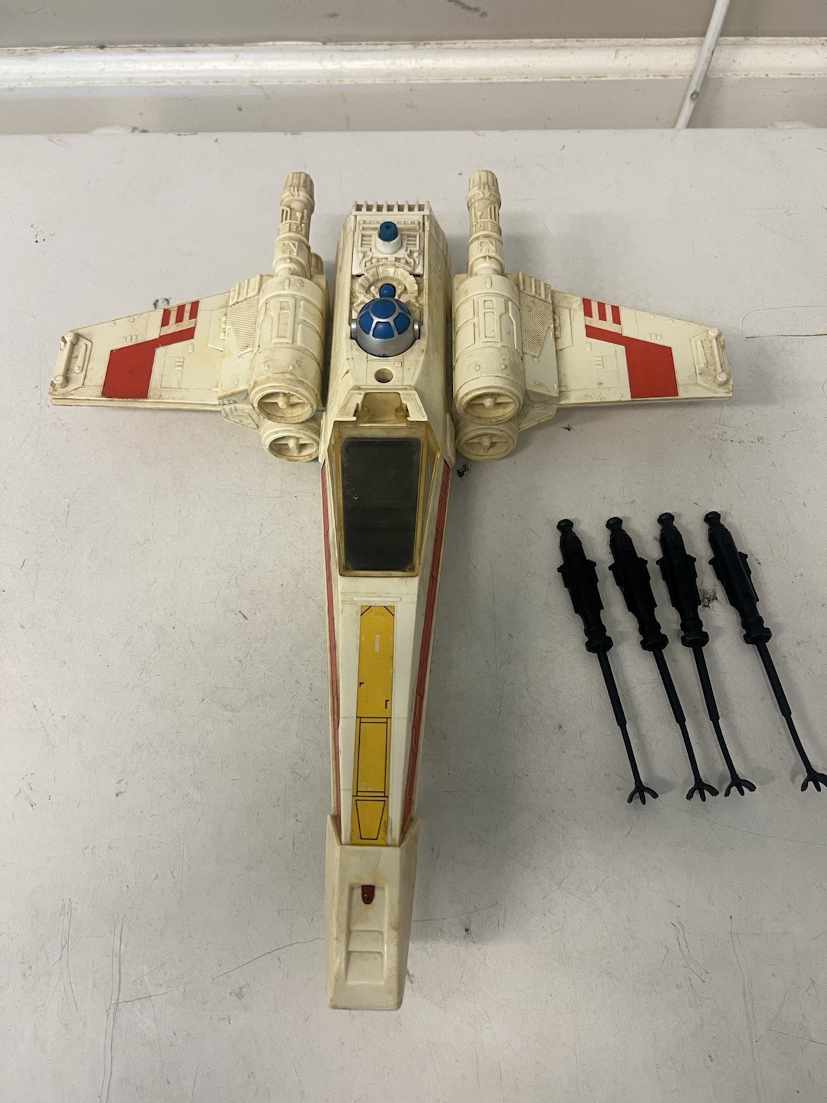 Vintage 1978 Star Wars X-WING FIGHTER Complete w/ Luke Skywalker Kenner Lights