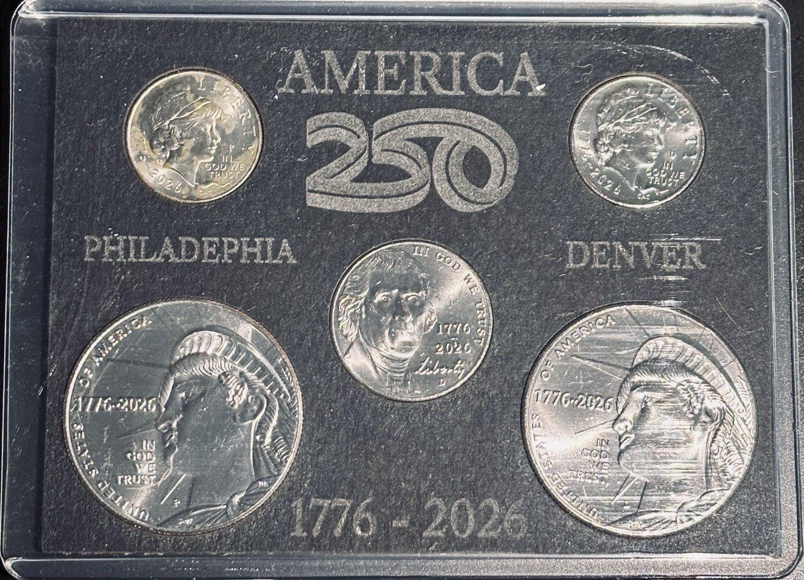 🔥2026 America 250th Anniversary Uncirculated 5 Coin Set P & D🇺🇸🇺🇸