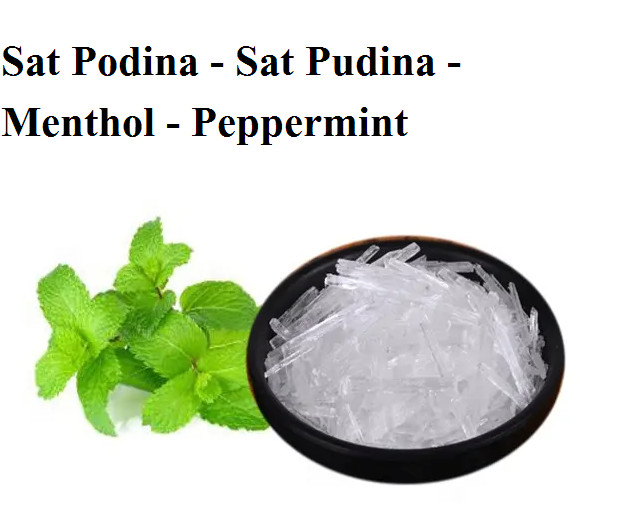 100% Pure Natural MENTHOL /SAT PEPPERMINT Crystals Pudina Sat Mint - FS