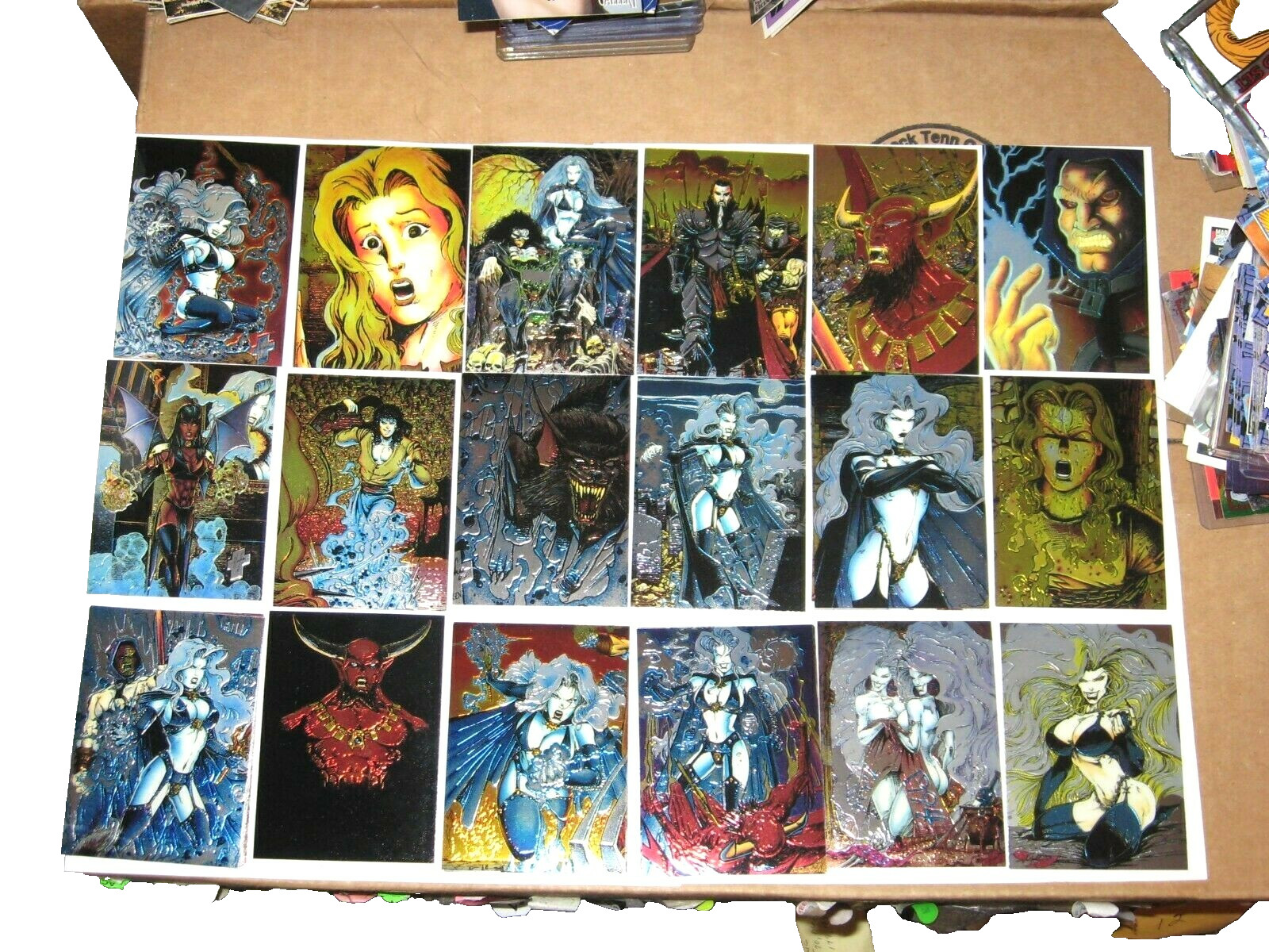 1994 LADY DEATH ALL-CHROMIUM SERIES 1 Krome Complete 100 Card Set CHAOS EVIL