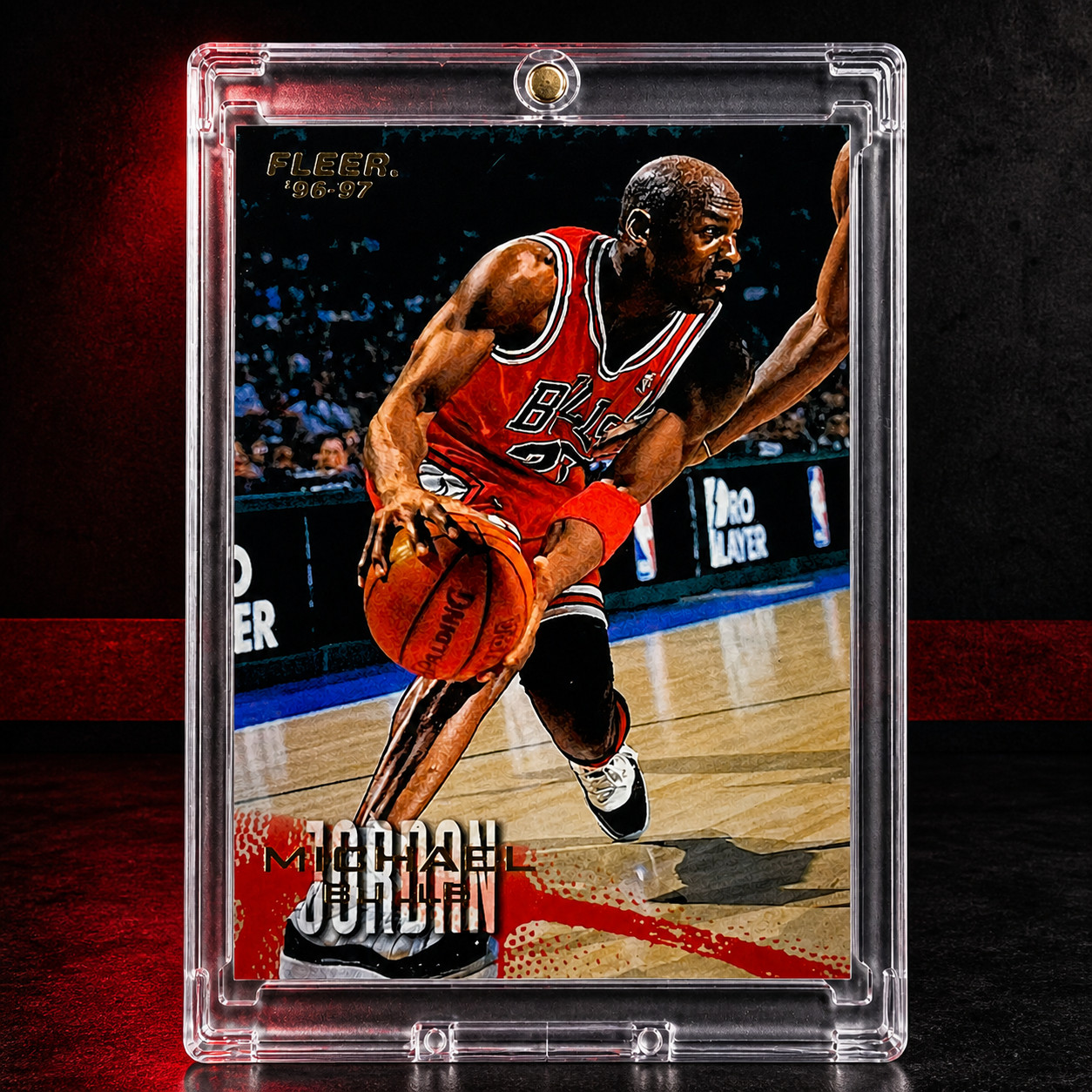 Michael Jordan Gold Foil 90s Fleer SP Authentic Bulls Jersey #23 Basketball Card