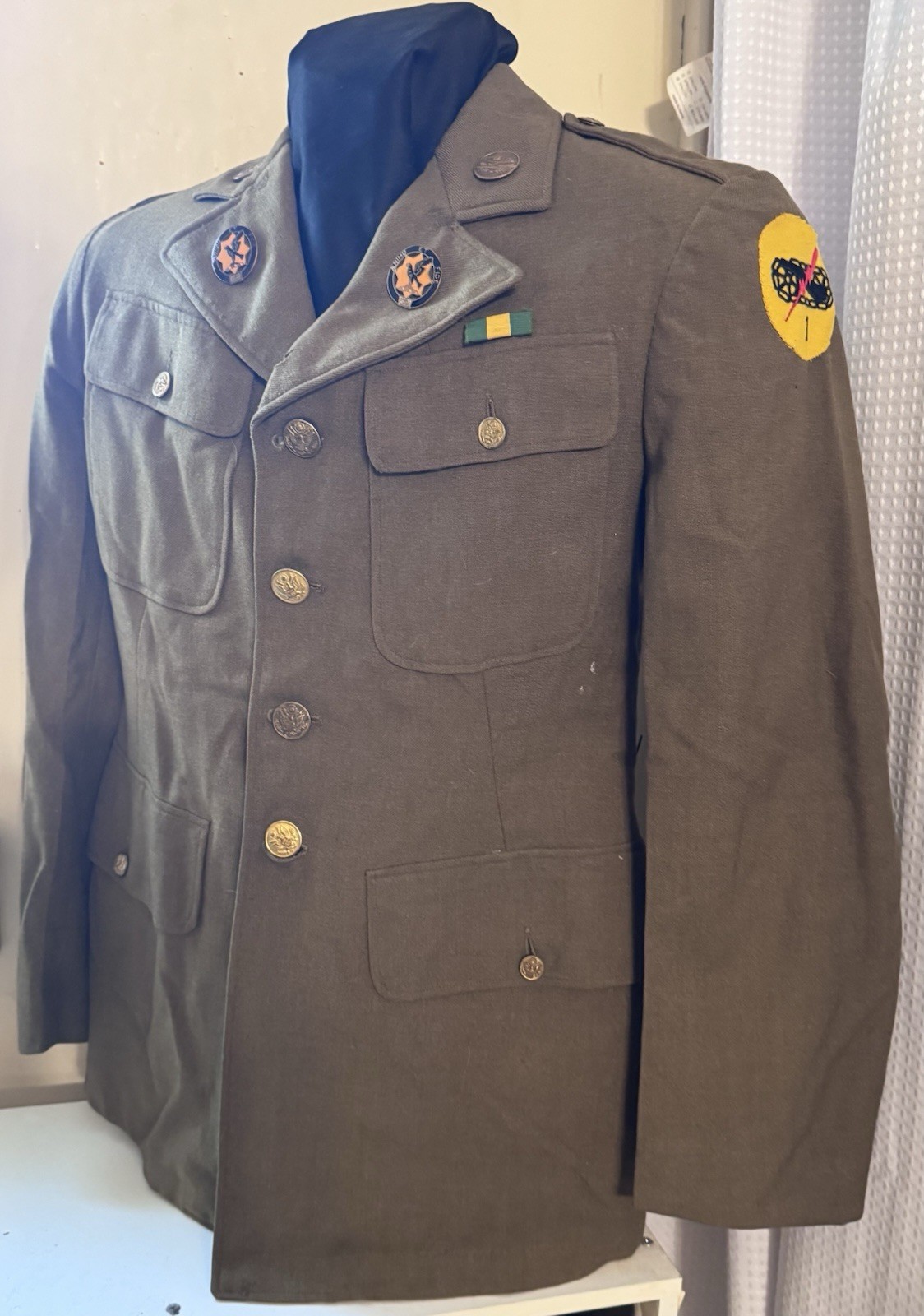 Pre WWII US Army m1926 Spec 8-31B Service Coat  1st Cavalry Regt, 7th CAV BDE