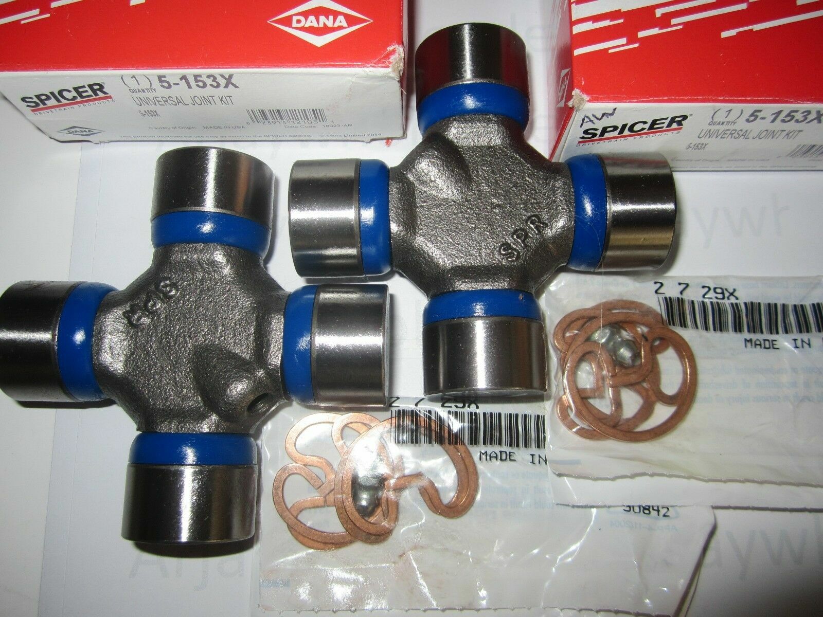 2 Dana Spicer Forged 1310 U Joint Made In USA Greasable 5-153x Jeep Chevy 2 Dana Spicer Forged 1310 U Joint Made In USA Greasable 5-153x Jeep Chevy