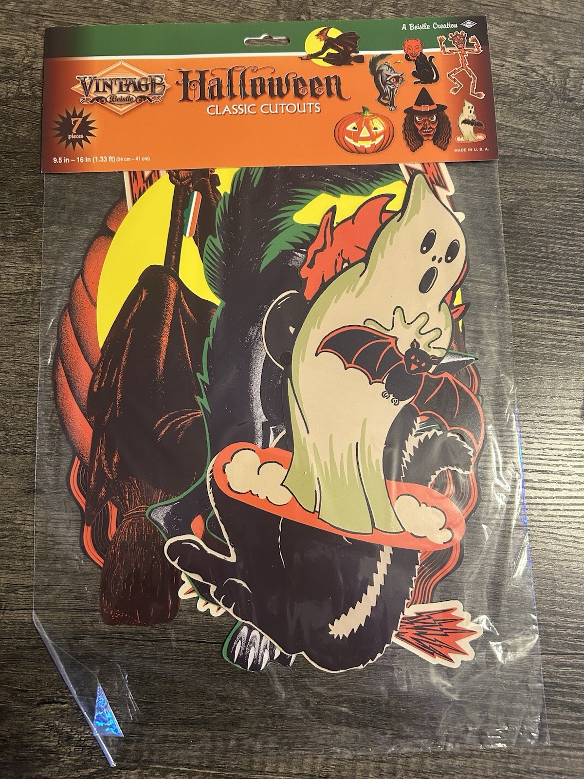 Beistle Vintage Halloween Classic Cutouts 9½ Beistle Vintage Halloween Classic Cutouts 9½