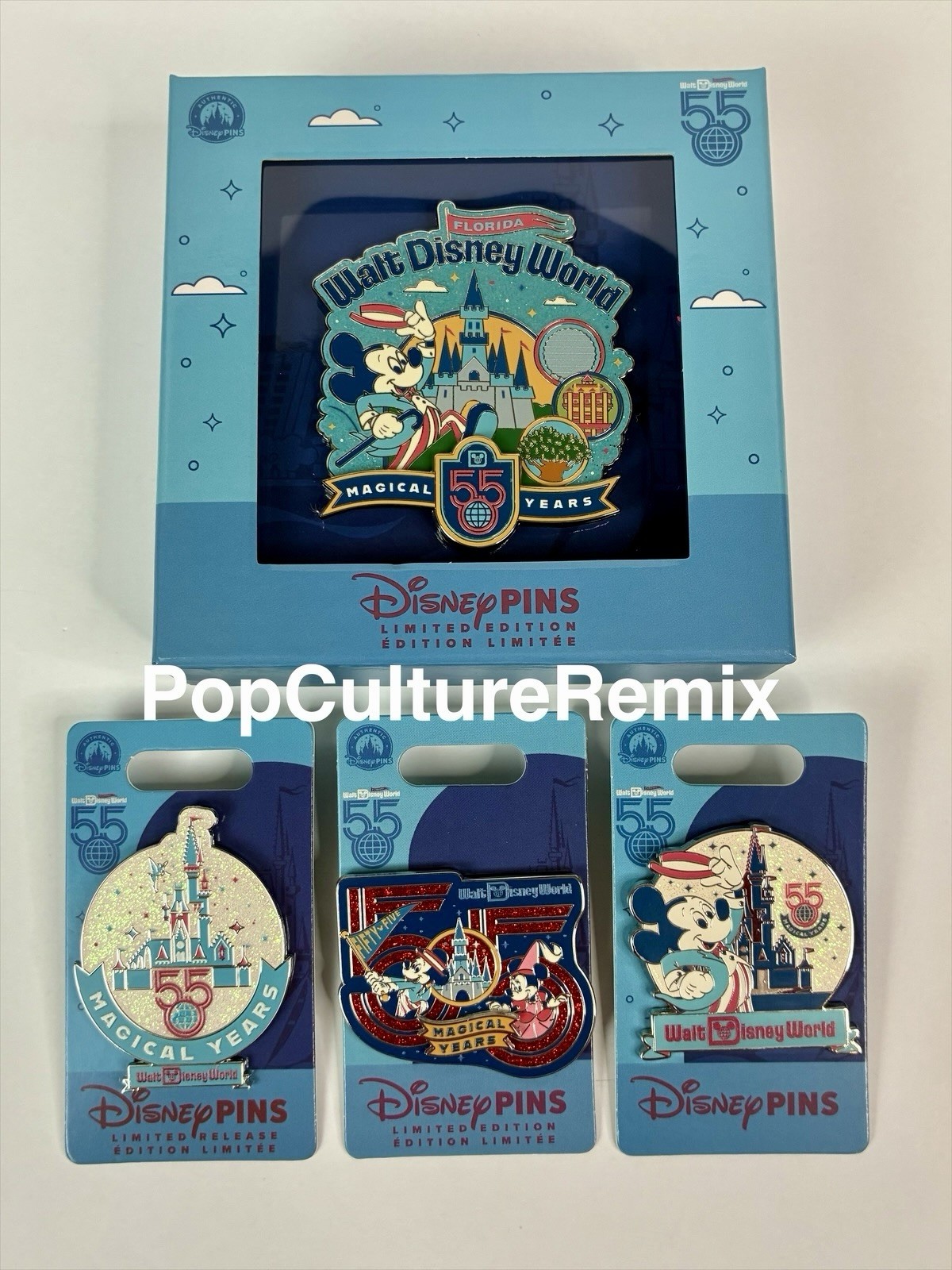 2026 Walt Disney World Parks 55th Anniversary Mickey Pin Set Of 4 2026 Walt Disney World Parks 55th Anniversary Mickey Pin Set Of 4
