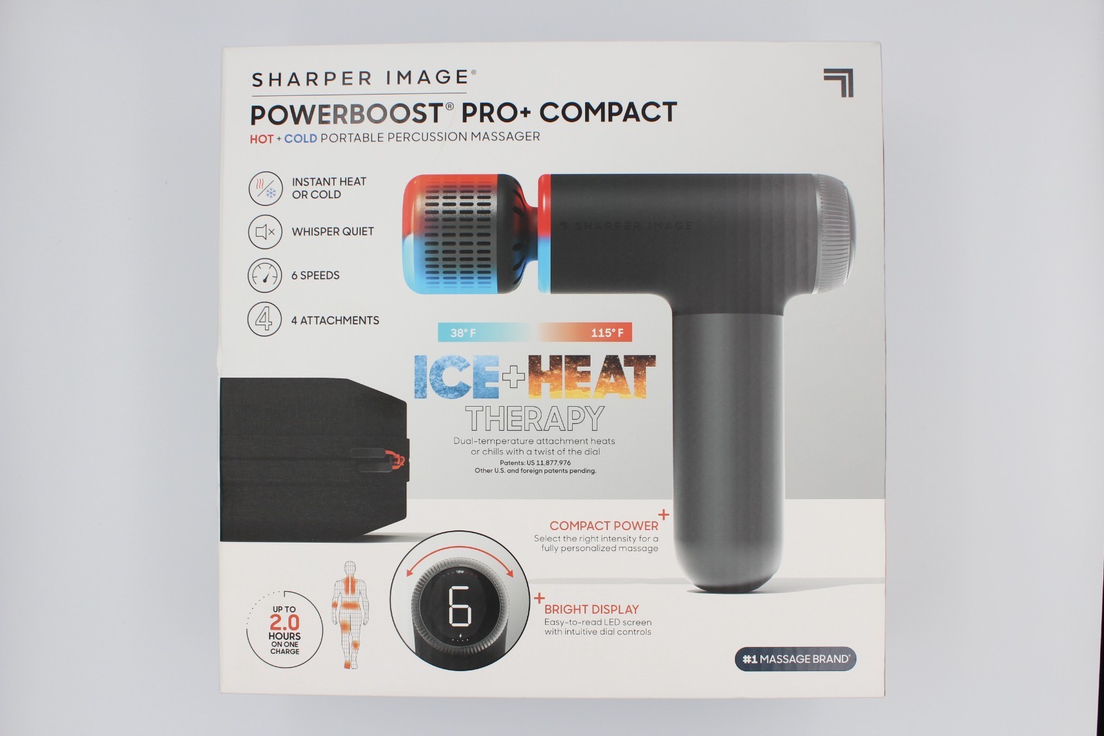 Sharper Image PowerBoost Pro Plus Hot and Cold Compact Body Massager , Open Box Sharper Image PowerBoost Pro Plus Hot and Cold Compact Body Massager , Open Box