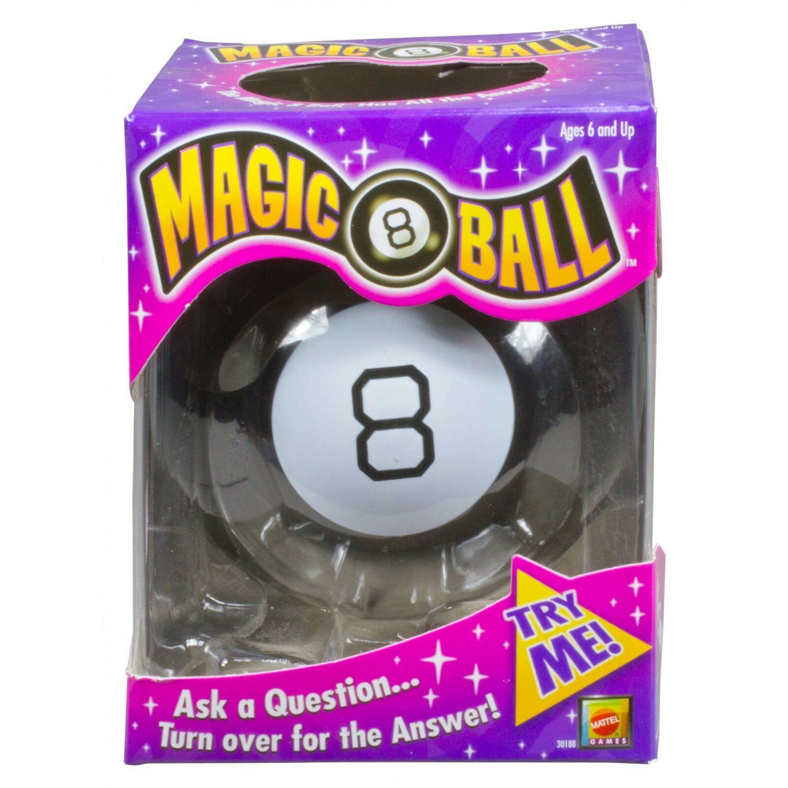 Magic 8 Ball Toy Vintage Game Fortune Teller Kids Lucky Answers Mattel 30188 Magic 8 Ball Toy Vintage Game Fortune Teller Kids Lucky Answers Mattel 30188