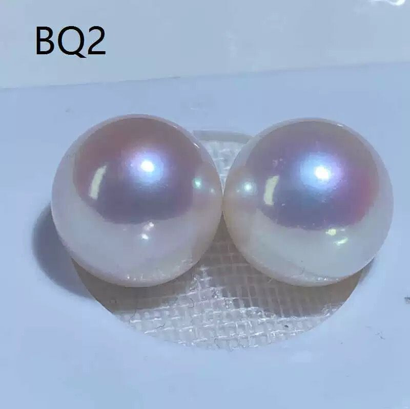 single  11-12mm south sea round white pink  loose pearl half drill