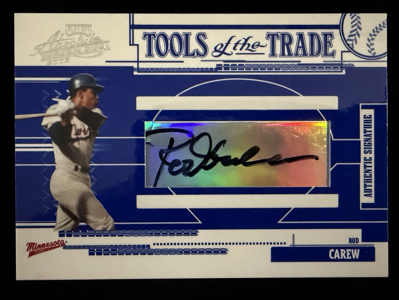 2005 Playoff Absolute Memorabilia Tools of the Trade Rod Carew #TT-174 Auto /100 2005 Playoff Absolute Memorabilia Tools of the Trade Rod Carew #TT-174 Auto /100