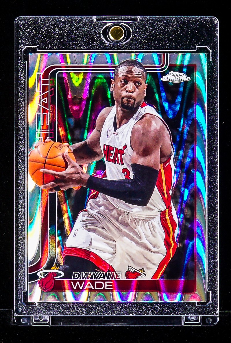 Dwyane Wade RARE WAVE REFRACTOR CARD Miami Heat