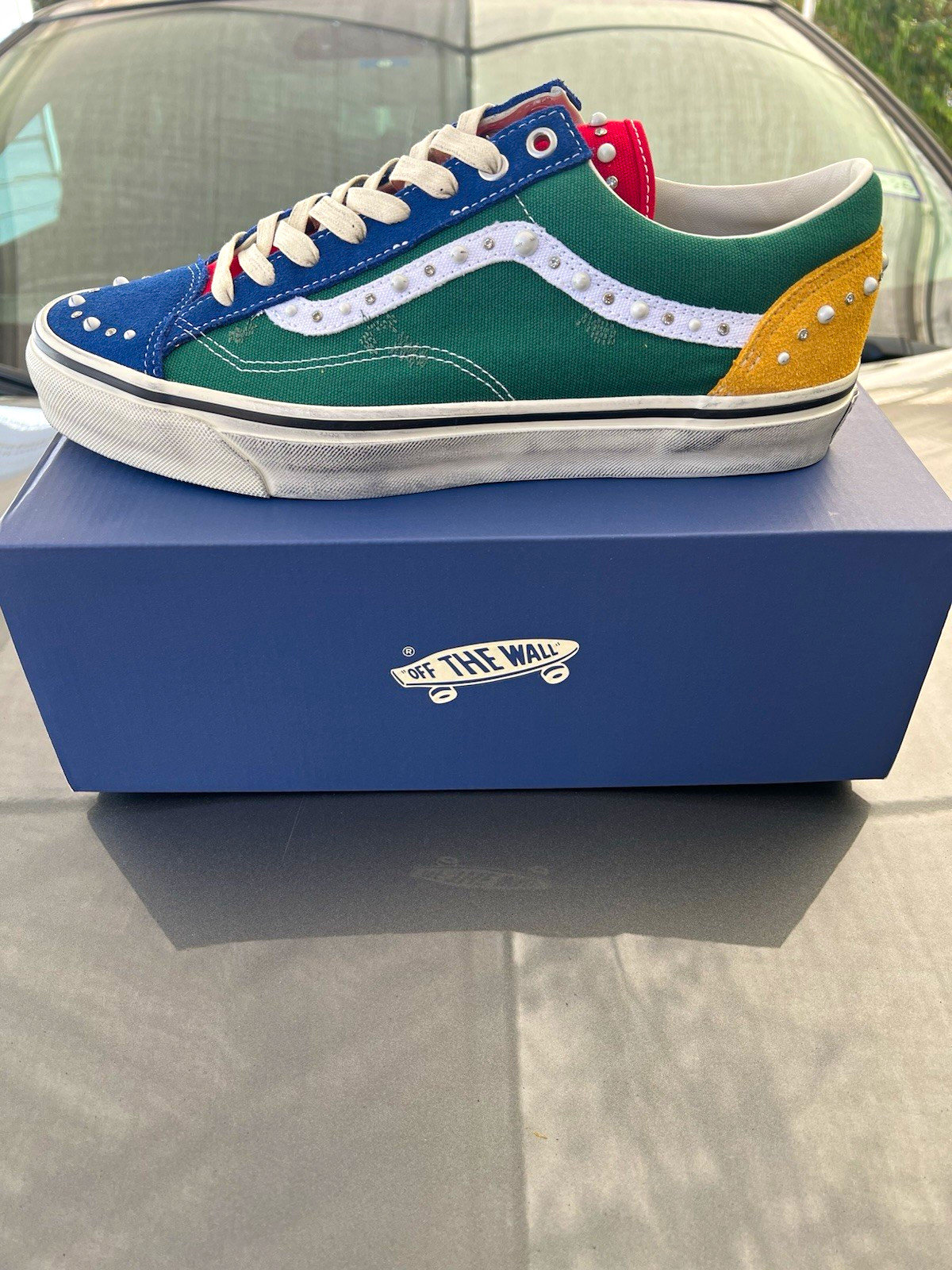 VANS LX Old Skool 36 Pearlized Green/Multi Shoes US 12 Men 