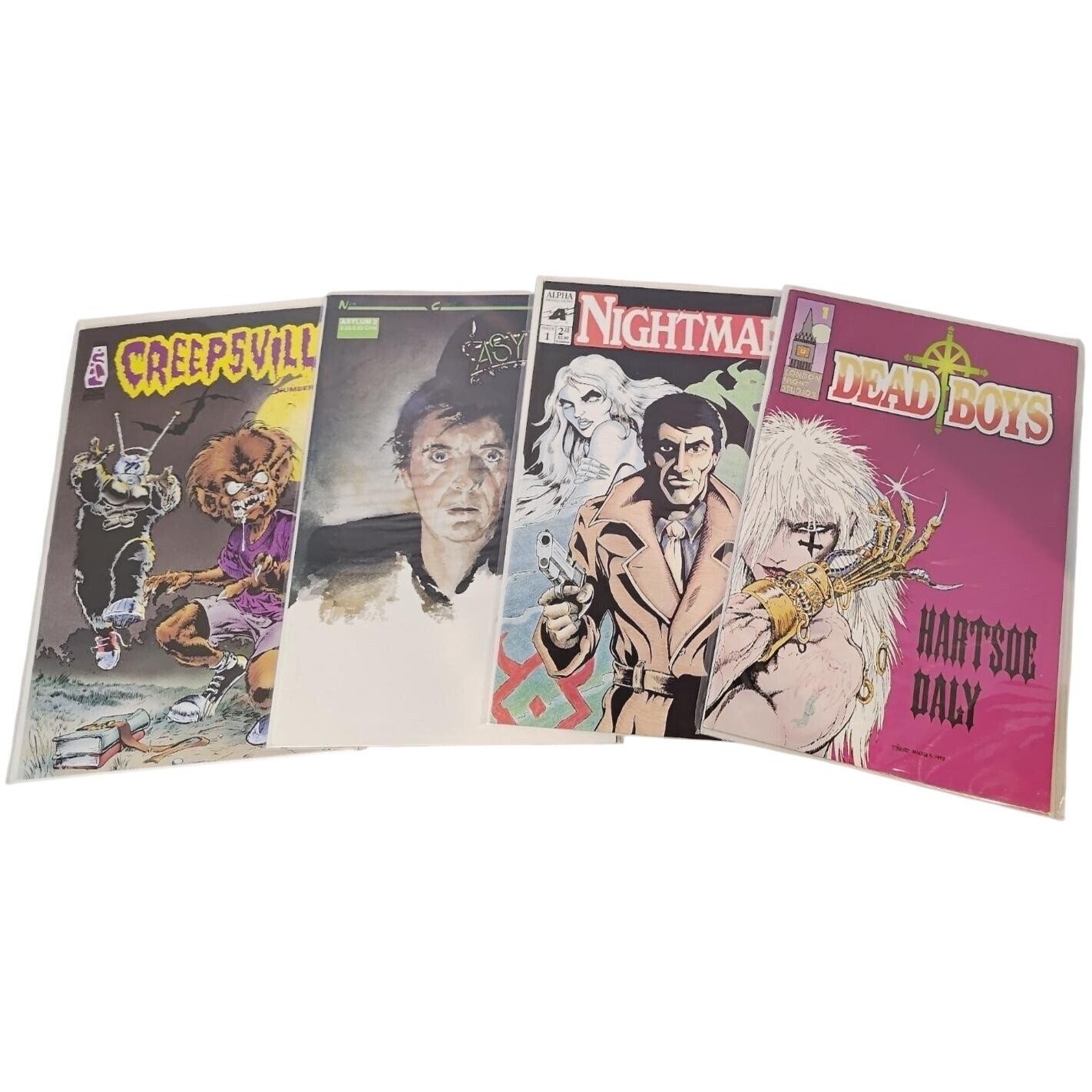 Alpha Dead Boys #1 James O'Barr Nightmark Asylum Creepsville 4x Comic Lot