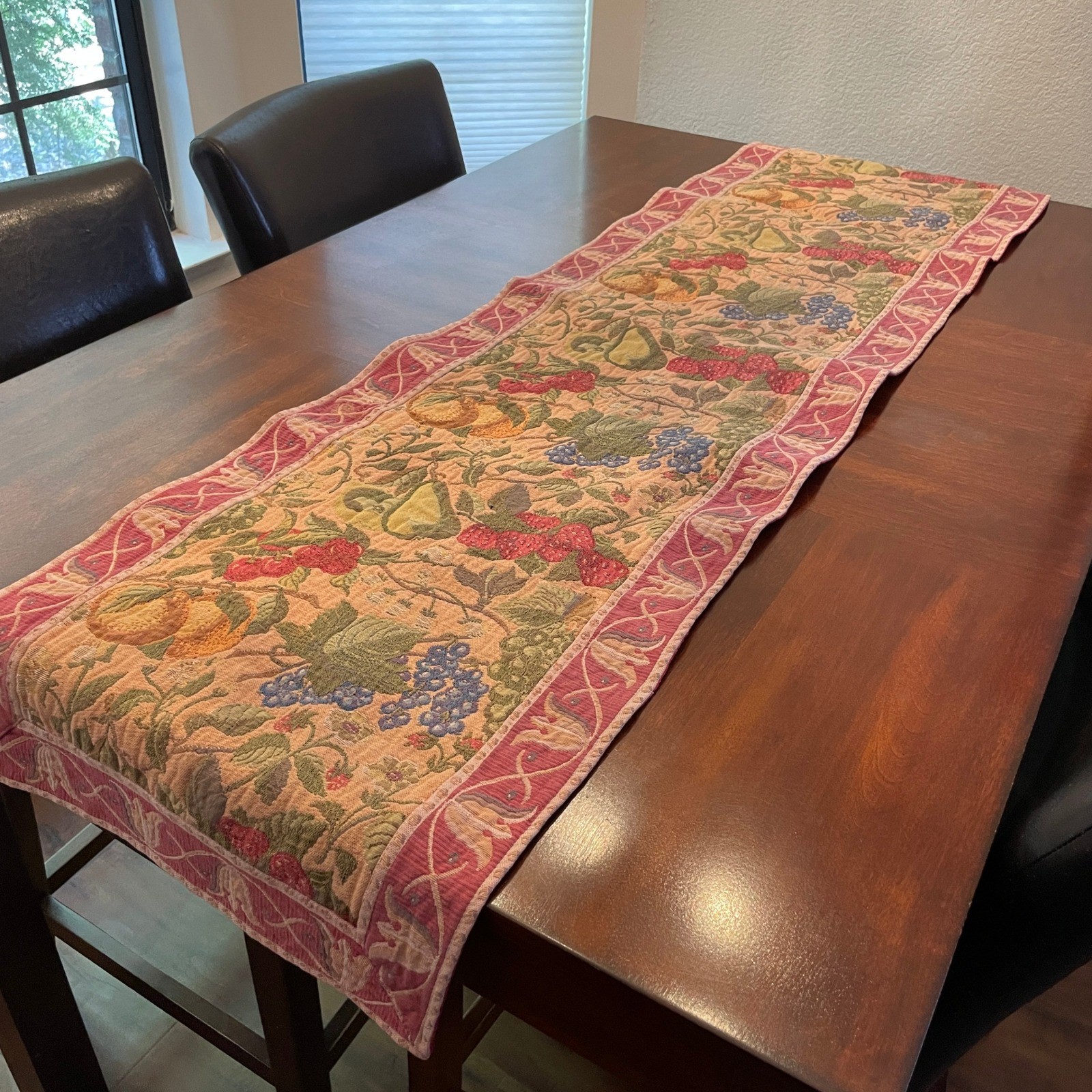 Vintage Fruit Tapestry Table Runner 17