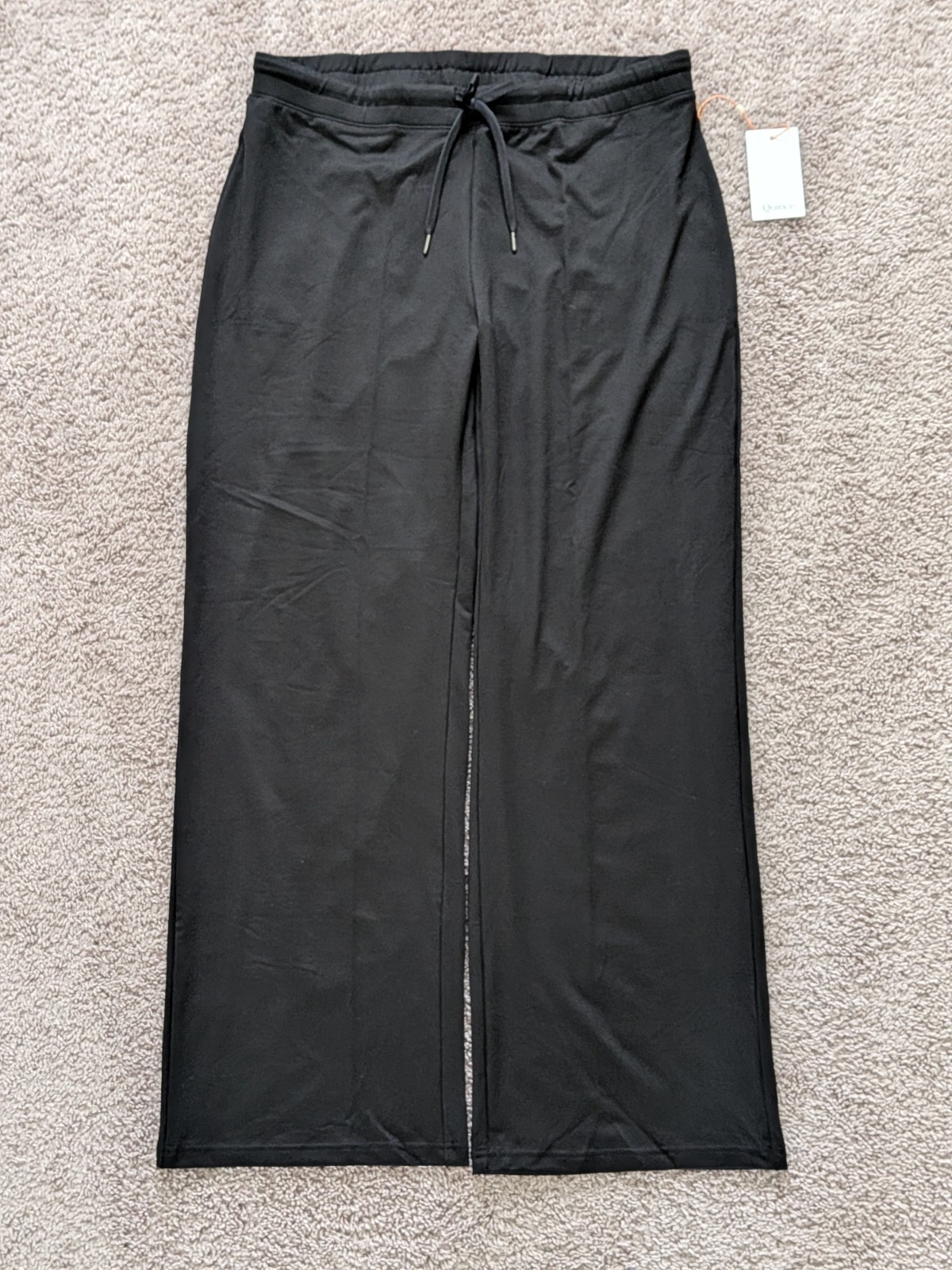 Quince Womens Flowknit Wide Leg Pants Black Size Large NWT Stretch Lightweight Quince Womens Flowknit Wide Leg Pants Black Size Large NWT Stretch Lightweight