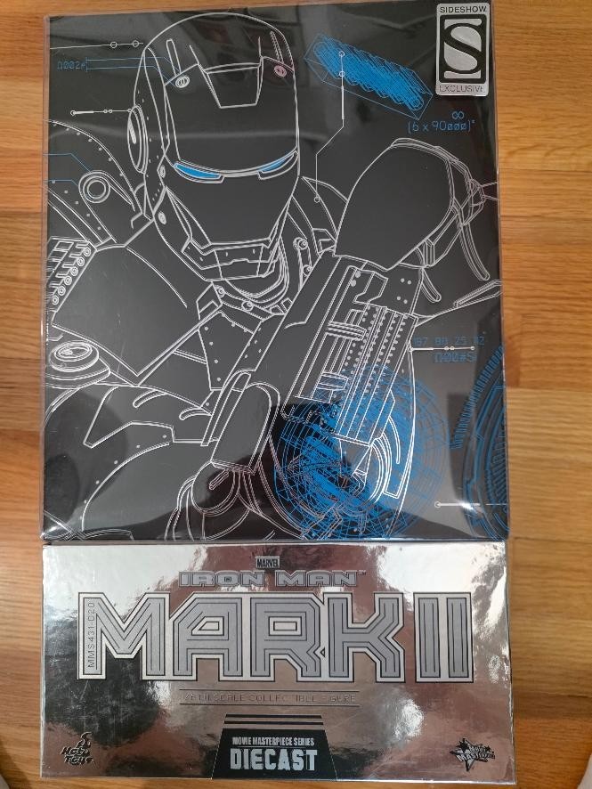 Hot Toys 1/6 Scale Iron Man Mark II Action Figure MMS78 Silver Rare -- w/holo Hot Toys 1/6 Scale Iron Man Mark II Action Figure MMS78 Silver Rare -- w/holo