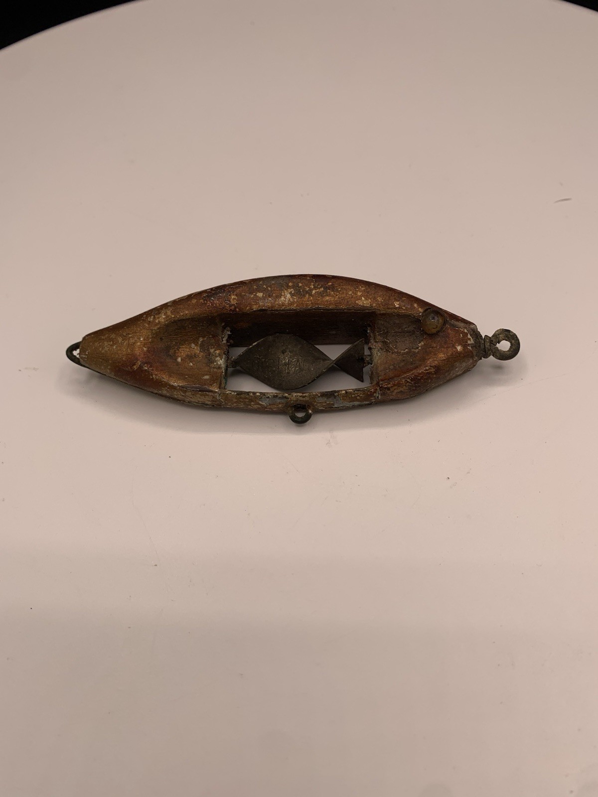 Rare 1910 Antique lmmel Chippewa Lure Patd Nov 1, 1910 Wood Metal Bait. Blair WI Rare 1910 Antique lmmel Chippewa Lure Patd Nov 1, 1910 Wood Metal Bait. Blair WI