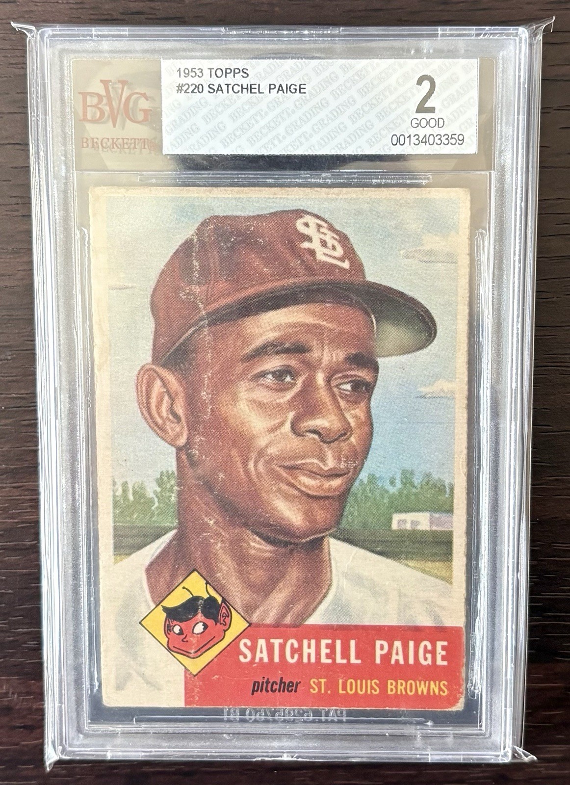 1953 Topps #220 Satchel Paige BVG Beckett 2 *Great Centering* 1953 Topps #220 Satchel Paige BVG Beckett 2 *Great Centering*