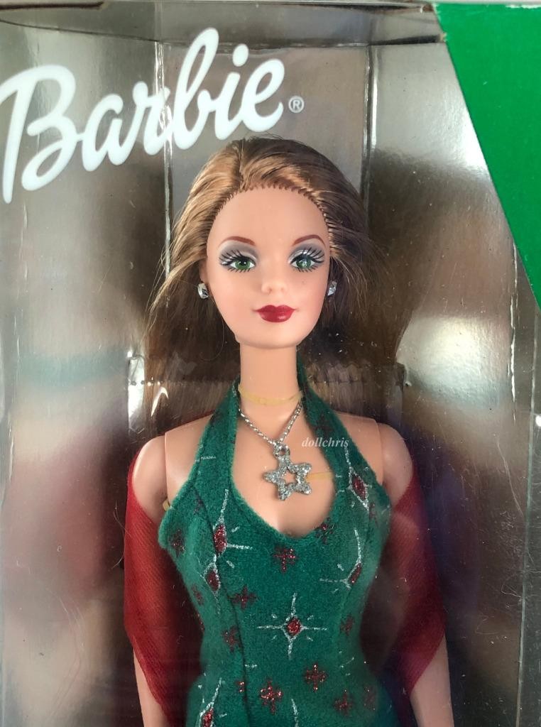 Mattel Holiday Surprise Barbie Doll 2000 NRFB w/ Surprise Charm Christmas Green