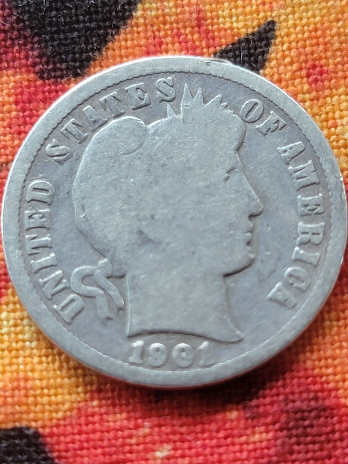 Nicer Low Mintage 1901 O Barber Liberty Dime
