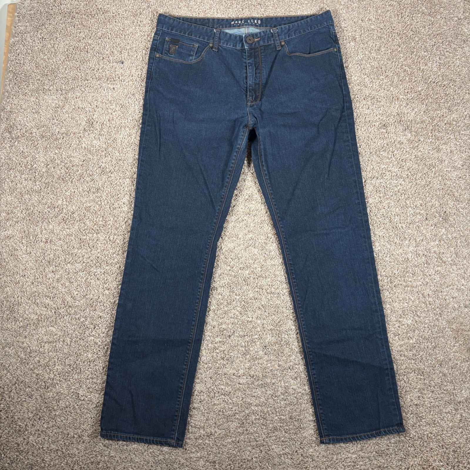 Marc Ecko Cut & Sew Mens Dark Wash Straight Leg Denim Jeans 36x32 RN142763