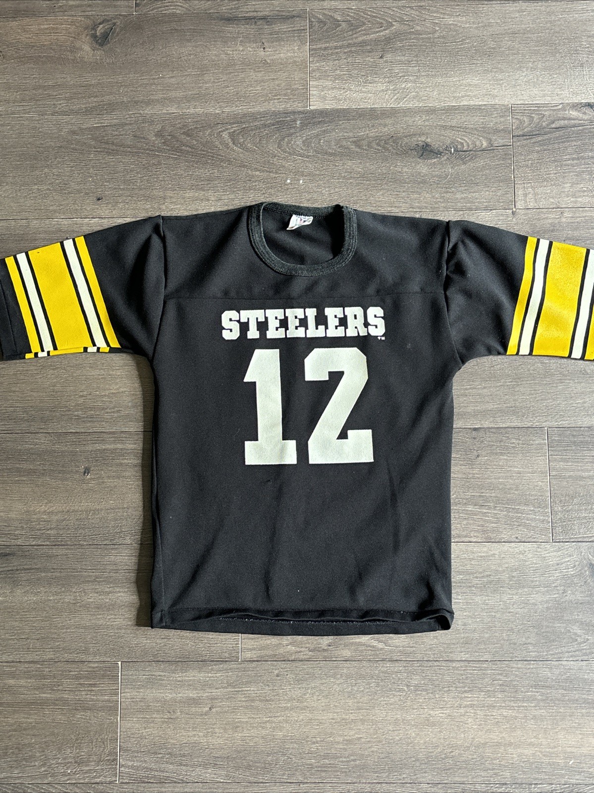 Vintage Pittsburgh Steelers #12 Football Jersey YOUTH Sz XL Rawlings Bradshaw
