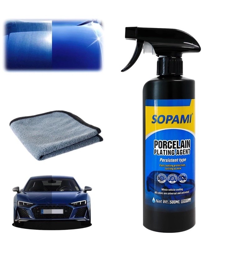 SOPAMI Car Coating Spray, Quick Effect Coating Agent W/ Sponge and Cloth Set SOPAMI Car Coating Spray, Quick Effect Coating Agent W/ Sponge and Cloth Set